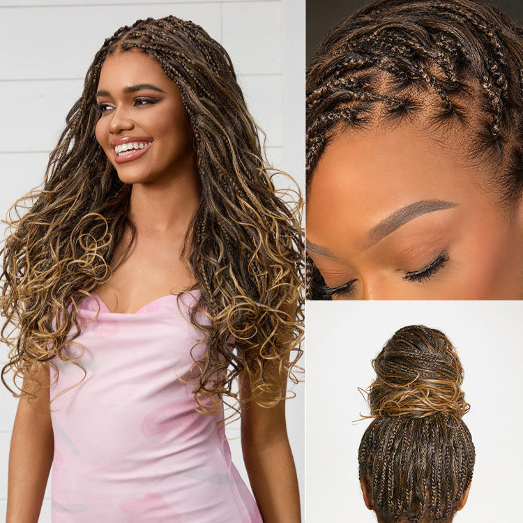 🔥Last Day:60% Off✨ No Glue, No Hassle – Natural Wavy & Braided Wigs