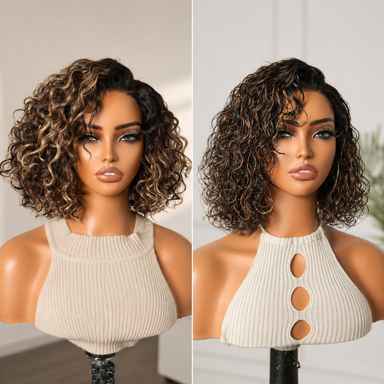 🔥Ready-to-Wear Glueless Curly Bob Wig