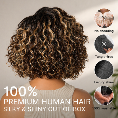 🔥Ready-to-Wear Glueless Curly Bob Wig