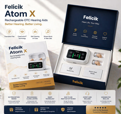 🔥 Only 3 Hours Left! 👂 Felicik™ Atom X Smart Hearing Aids — Clearer Sound, More Comfortable Living 💖🔊