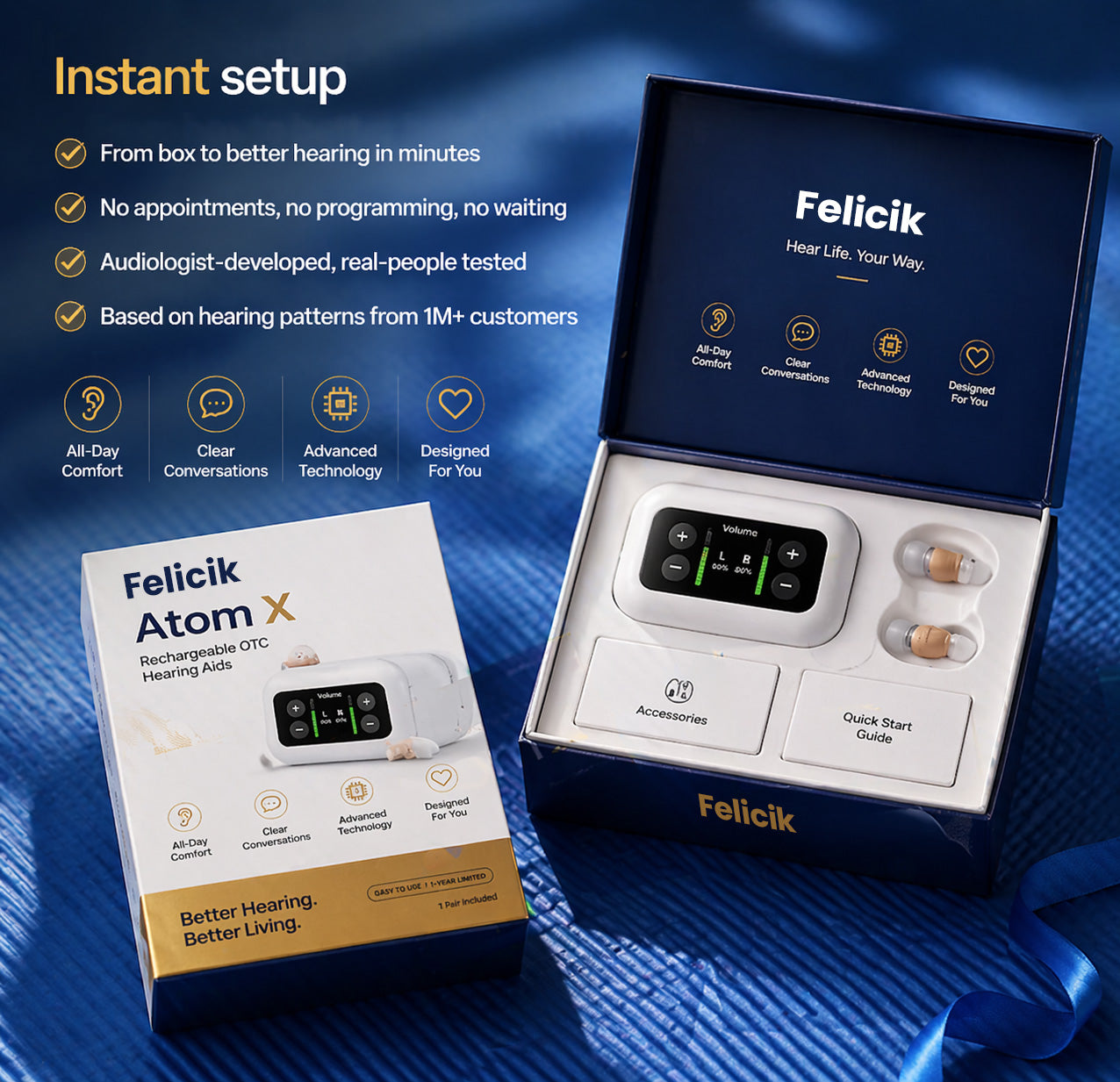 🔥 Only 3 Hours Left! 👂 Felicik™ Atom X Smart Hearing Aids — Clearer Sound, More Comfortable Living 💖🔊